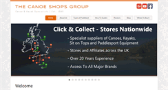 Desktop Screenshot of canoe-shops.co.uk
