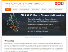 Tablet Screenshot of canoe-shops.co.uk